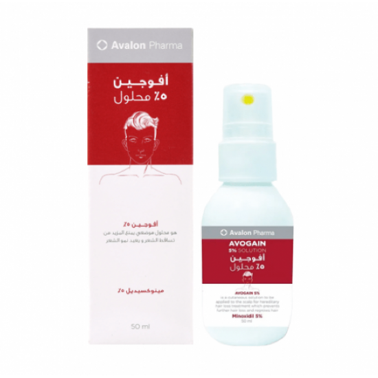 أفوجين 5% محلول بخاخ يحفز نمو الشعر ويمنع تساقطه من أفالون فارما -50مل
