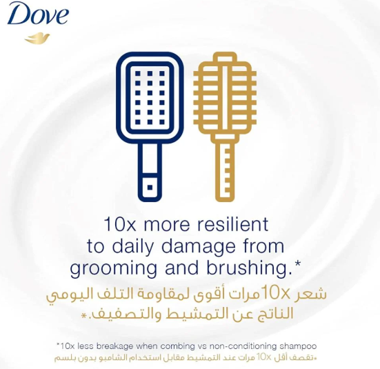 شامبو دوف ترطيب للعنايه تغذيه للشعر الجاف 400 ملي 