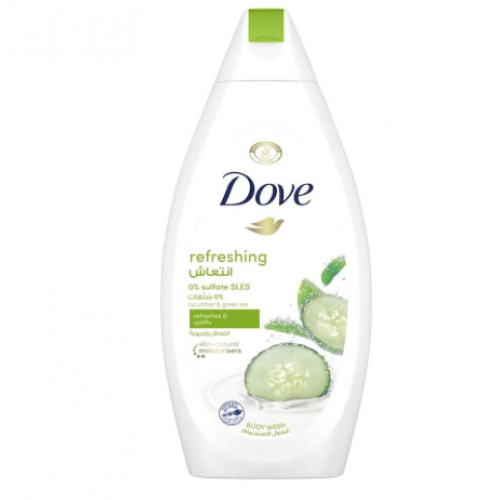 دوف غسول استحمام انتعاش وحيوية بالخيار والشاي والأخضر 250 مل مع ليفة دوف غسول استحمام انتعاش وحيوية بالخيار والشاي والأخضر 250 مل مع ليفة