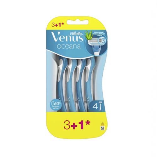 جيليت فينوس أوشيانا ماكينة حلاقة نسائية 3 شفرات -4 حبة جيليت فينوس أوشيانا ماكينة حلاقة نسائية 3 شفرات -4 حبة