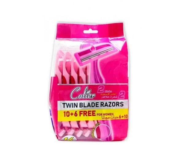 امواس كولير احاديه الاستخدام 2 شفره 10+6 حبات امواس كولير احاديه الاستخدام 2 شفره 10+6 حبات