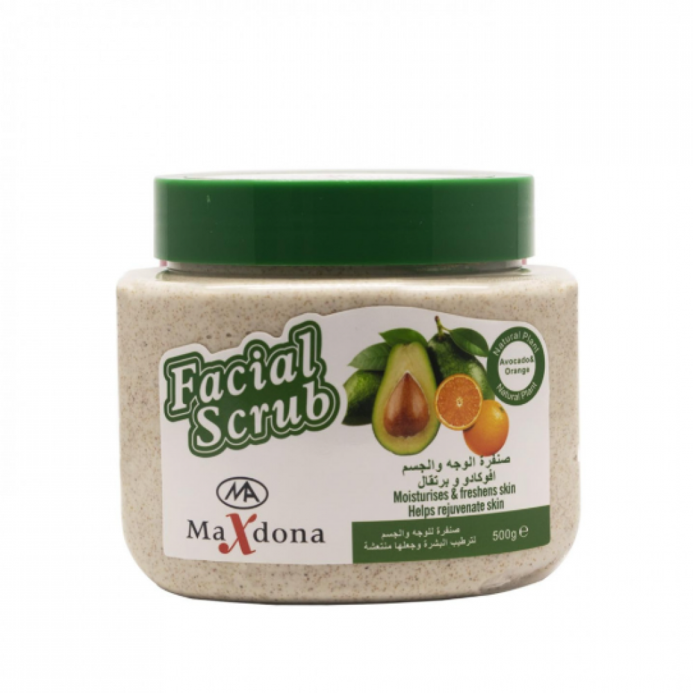 ماكسدونا صنفرة للوجه والجسم افوكادو وبرتقال 500جم