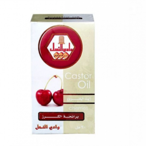 وادى النحل زيت خروع كرز 60 مل وادى النحل زيت خروع كرز 60 مل