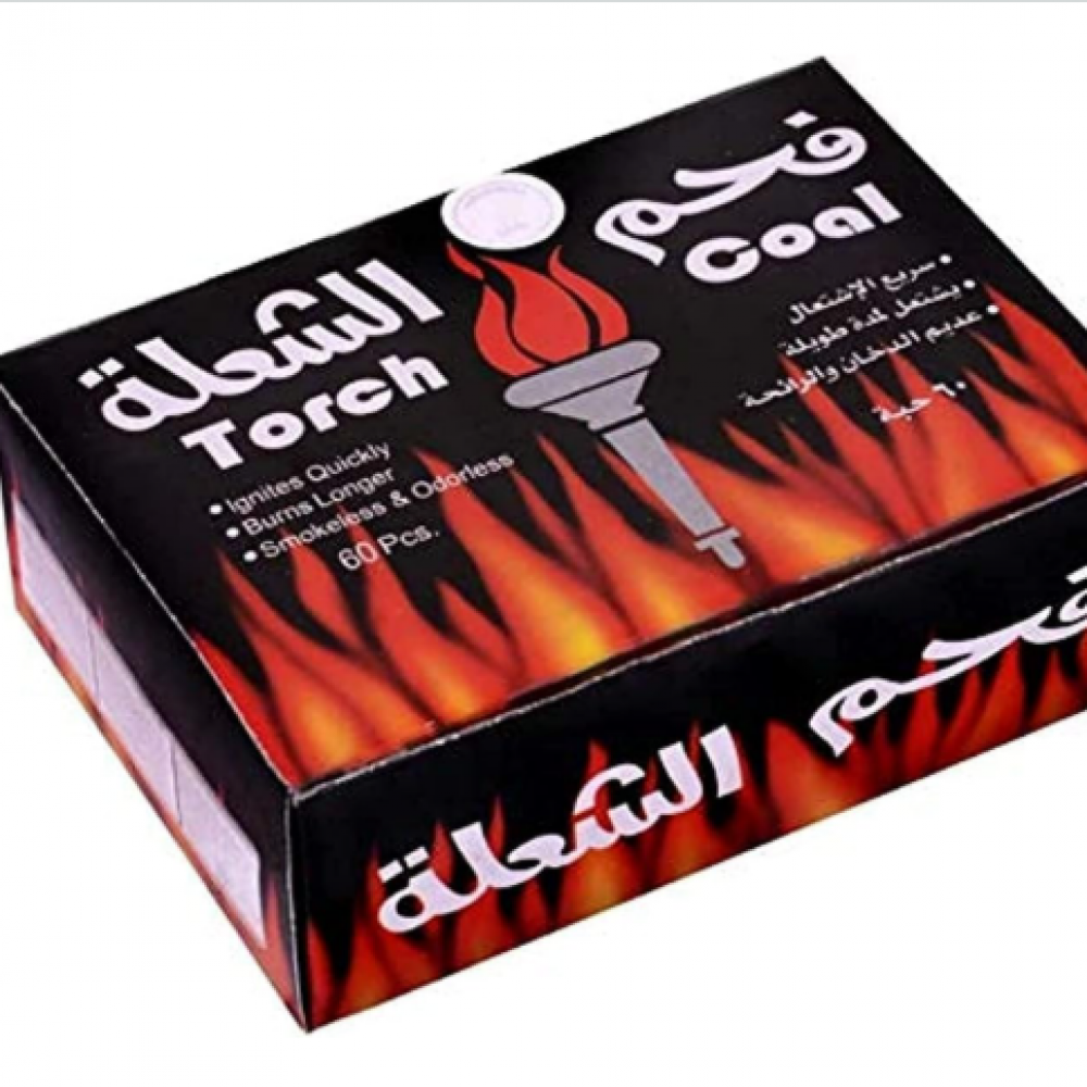 فحم الشعله سريع الاشتعال عدد 60 حبه فحم الشعله سريع الاشتعال عدد 60 حبه