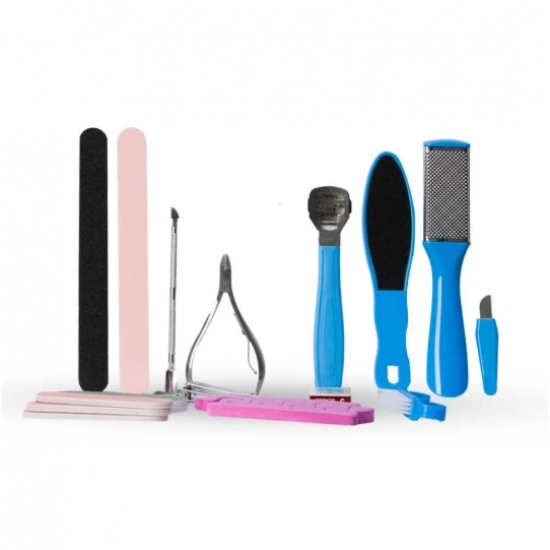 طقم البدكير 12 قطعه الازرق 