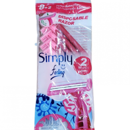 سيمبلي فلينج شفرات حلاقه نسائيه 8+2