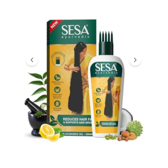 SESA زيت الشعر الأيورفيدي، يمنع تساقط الشعر، يدعم نموه، 200 مل