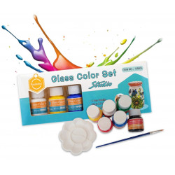 مجموعة الوان الزجاج 6 الوان 