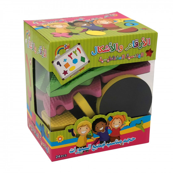 الأرقام والأشكال الهندسية ممغنطة