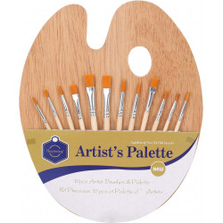 بالته خشبية مع فرش الرسم 