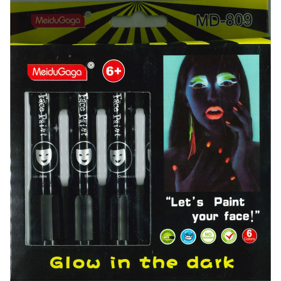 الوان الرسم على الوجهه ( فسفوريه)