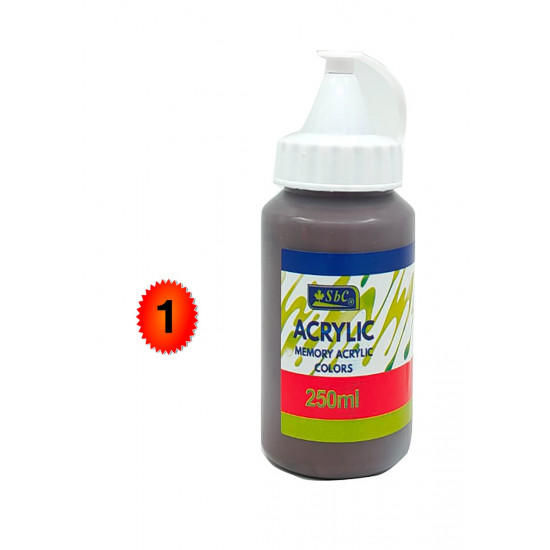 علب الوان اكريلك 250 مل ماركة sbc