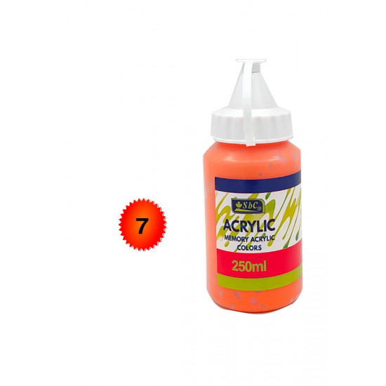 علب الوان اكريلك 250 مل ماركة sbc