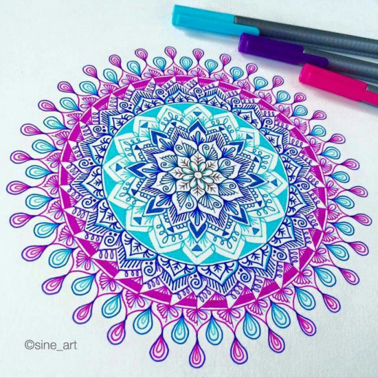 دفتر المندالا 90 رسمة 