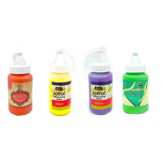 علب الوان اكريلك 250 مل ماركة sbc