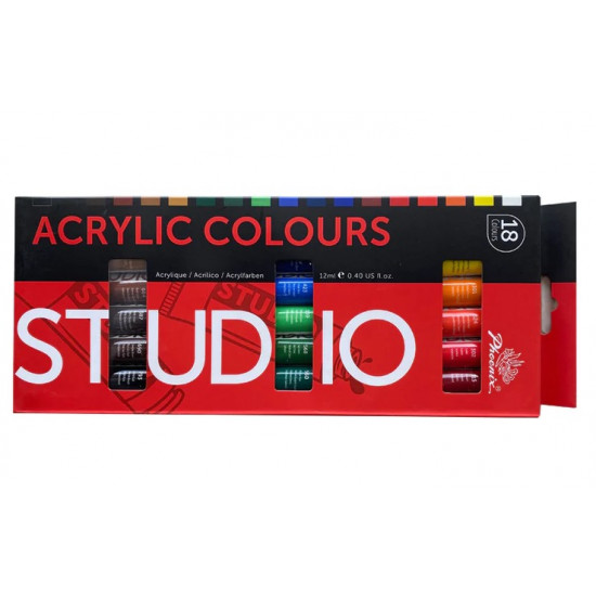 الوان اكريلك ماركة ستوديو 22مل 10 الوان