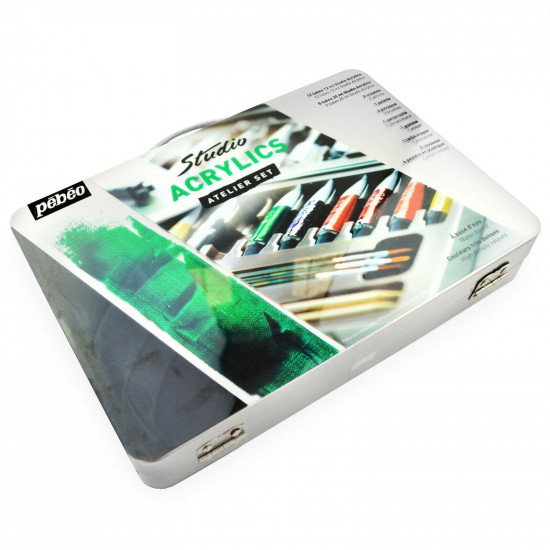 حقيبة الوان اكريلك شاملة ماركة بيبو 12 مل 