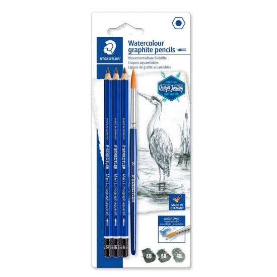 اقلام فحم مع فرشاة مائية من  ستادلــر