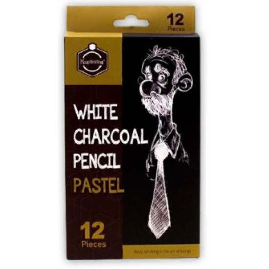 اقلام رصاص فحم بيضاء باستيل 12 قطعة