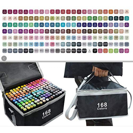 الوان ماركر بجودة عالية 168 لون ماركة (LANKE)