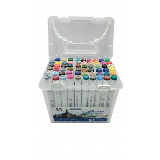 الوان ماركر جهتين عالية الجودة ماركة (LANKE)