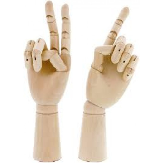 مجسم يد الانسان خشبي