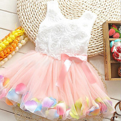 فستان أطفال قصير بنفشة ملكية - متوفر بـ 3 ألوان زاهية