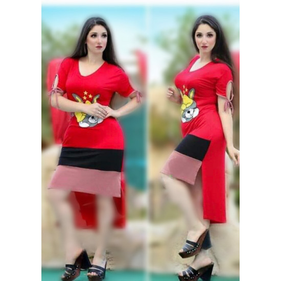 طقم بيجاما قطعتين تصميم أدوار - قطن ناعم 100% (مقاس موحد)