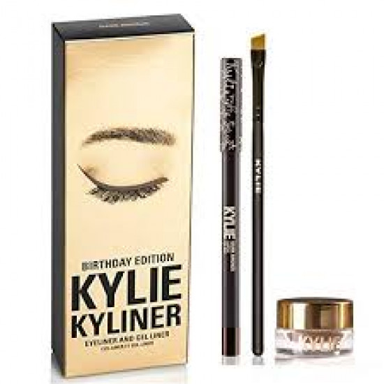 Kylie Cosmetics Kyliner Kit - Dark Bronze (Eyeliner Pen, Gel & Brush) Kylie Cosmetics Kyliner Kit - Dark Bronze (Eyeliner Pen, Gel & Brush)