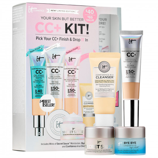 مجموعة إيت كوزمتكس "يور سكين بت بيتر" - روتين الجمال المتكامل وكريم CC+