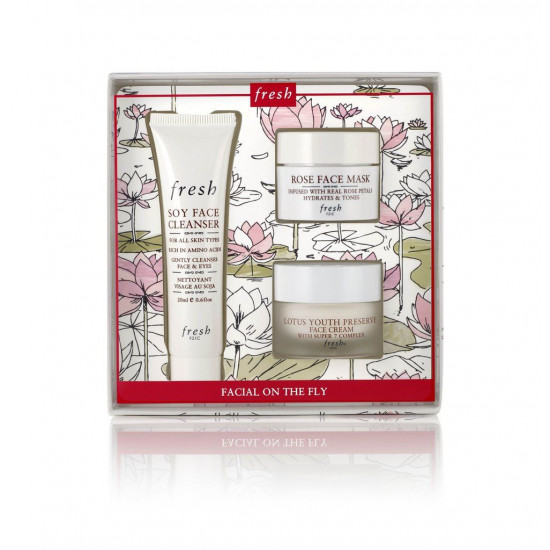 مجموعة فريش "فيشيل أون ذا فلاي" - أساسيات العناية بالبشرة (3 قطع)