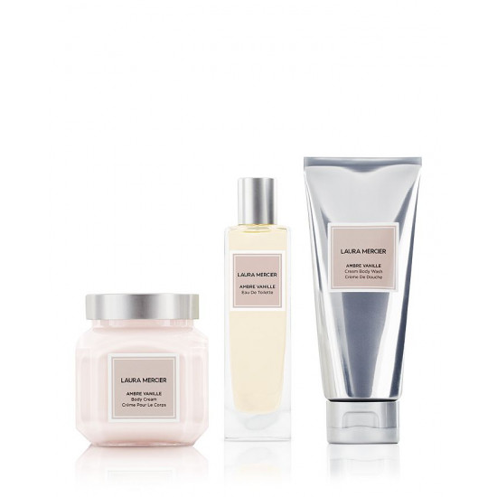 مجموعة لورا مارسيه الفاخرة للجسم - عنبر وفانيليا (3 قطع)