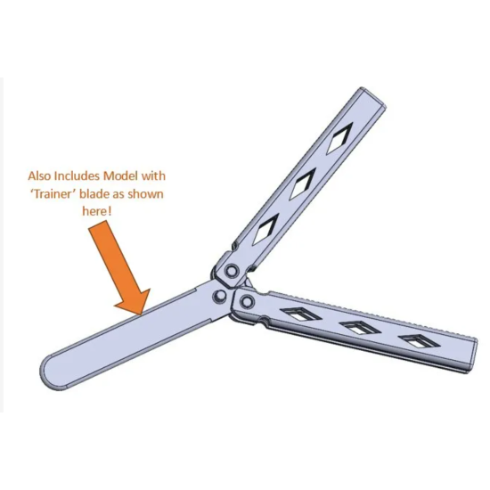 Butterfly Knife Trainer - 3D Printed Safe Balisong for Flipping Butterfly Knife Trainer - 3D Printed Safe Balisong for Flipping