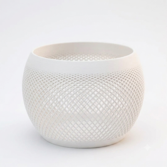 3D Printed Aesthetic Geometric Mesh Bowl - Multi Purpose 3D Printed Aesthetic Geometric Mesh Bowl - Multi Purpose
