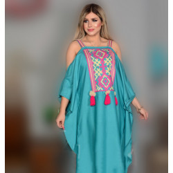 جلابية مكشوفة الاكتاف اخضر جلابية مكشوفة الاكتاف اخضر