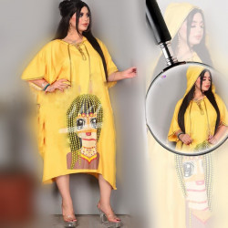 جلابية مغربية اصفر جلابية مغربية اصفر