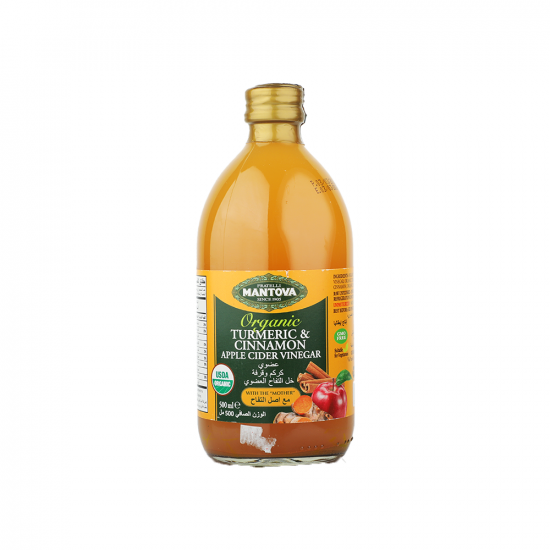 خل التفاح والكركم والقرفة العضوي مع اصل التفاح خالي من الجلوتين من مانتوفا خل التفاح والكركم والقرفة العضوي مع اصل التفاح خالي من الجلوتين من مانتوفا