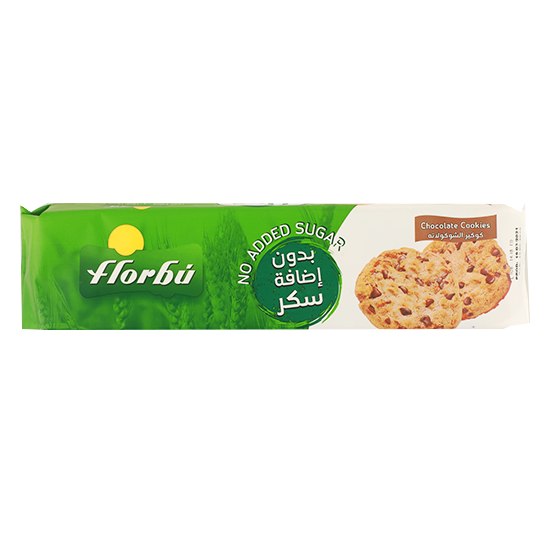 كوكي فلوربو بدون سكر مضاف مع رقائق الشوكولاتة 185جم العضوي كوكي فلوربو بدون سكر مضاف مع رقائق الشوكولاتة 185جم العضوي