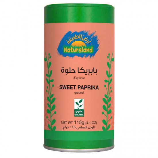 بابريكا حلوة مطحونة 115جم عضوى ارض الطبيعة بابريكا حلوة مطحونة 115جم عضوى ارض الطبيعة