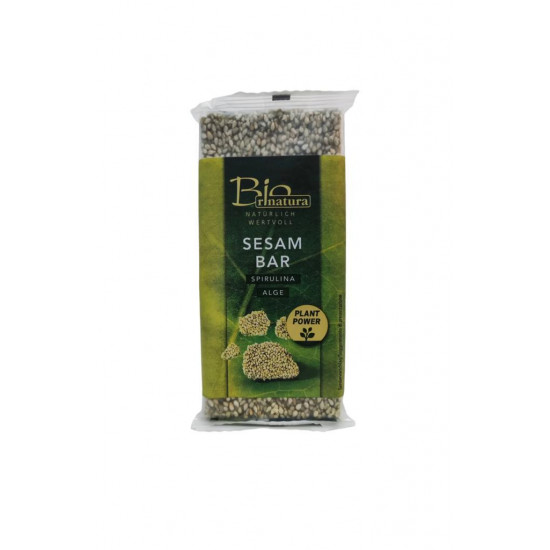 لوح السمسم بالسبيرولينا النباتي العضوي الخالي من الجلوتين 50جم لوح السمسم بالسبيرولينا النباتي العضوي الخالي من الجلوتين 50جم