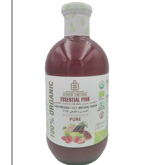 العصير الوردي بالفواكه والخضار العضوي  -750 مل 