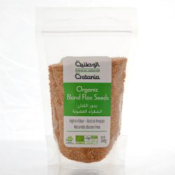  Organic Blonde Flax Seeds 340g alwatania