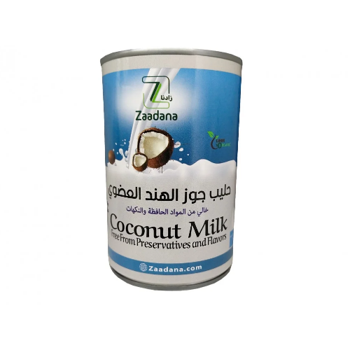 حليب جوز الهند العضوي خالي من الغلوتين 400 ملم زادنا