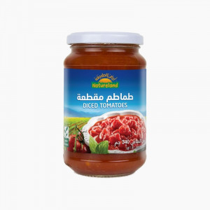 طماطم مقطعة عضوية 340جم ارض الطبيعة 