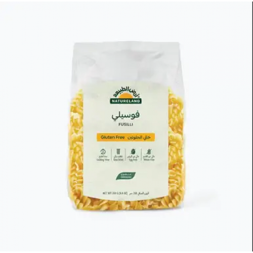  معكرونة فوسيلي (  من دقيق الذرة البيضاء) خالي من الجلوتين 250جم ارض الطبيعة