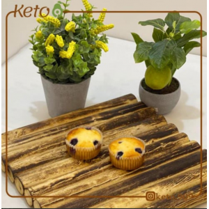 كب كيك التوت 2 حبه كيتو خالي من الجلوتين 