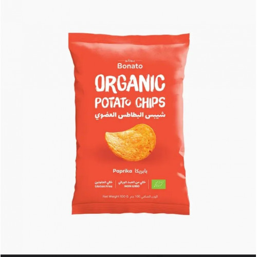 شيبس البطاطس العضوي بابريكا 100جم بوناتو 