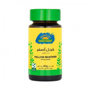 خردل اصفر مطحون عضوي 40جم ارض الطبيعة 