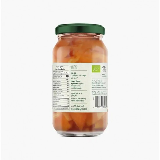 قطع بابايا عضوي 355جم عضوي خالي من الجلوتين ارض الطبيعة قطع بابايا عضوي 355جم عضوي خالي من الجلوتين ارض الطبيعة