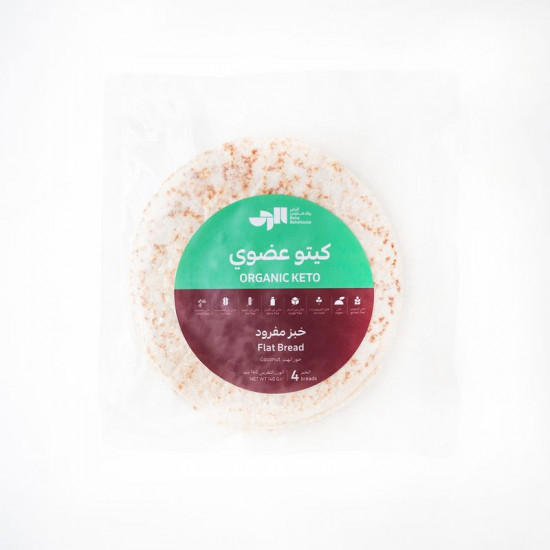 خبز كيتو مفرود عضوي - 4 خبزات 